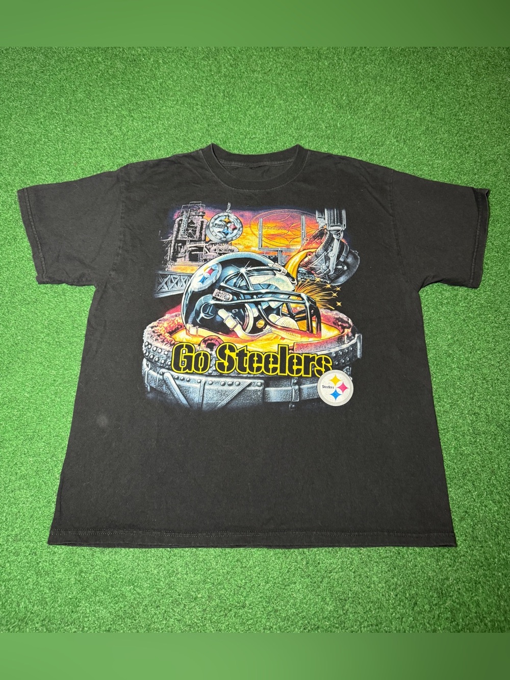 Pittsburgh Steelers Vintage T Shirt Large 90s Y2K Graphic NFL Football Shirt